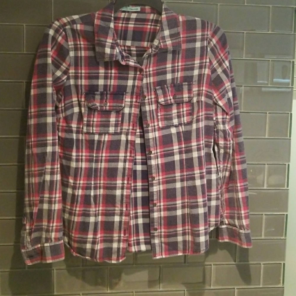 Maurices Flannel Button Down